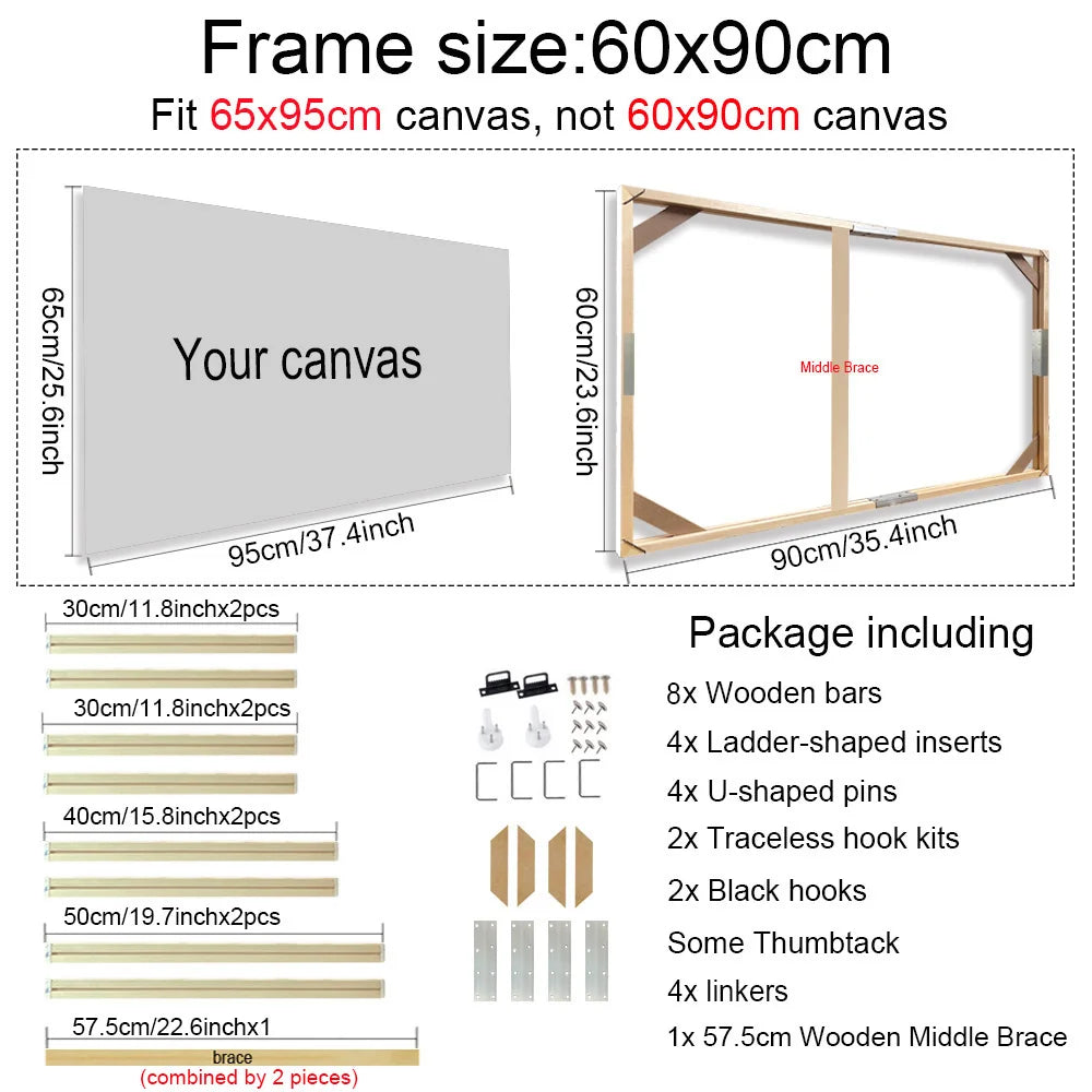 Wood Canvas Stretcher Frame Kit