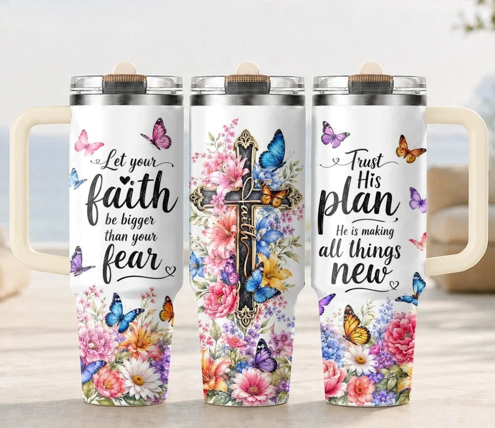 Floral Cross Insulated Tumbler Collection