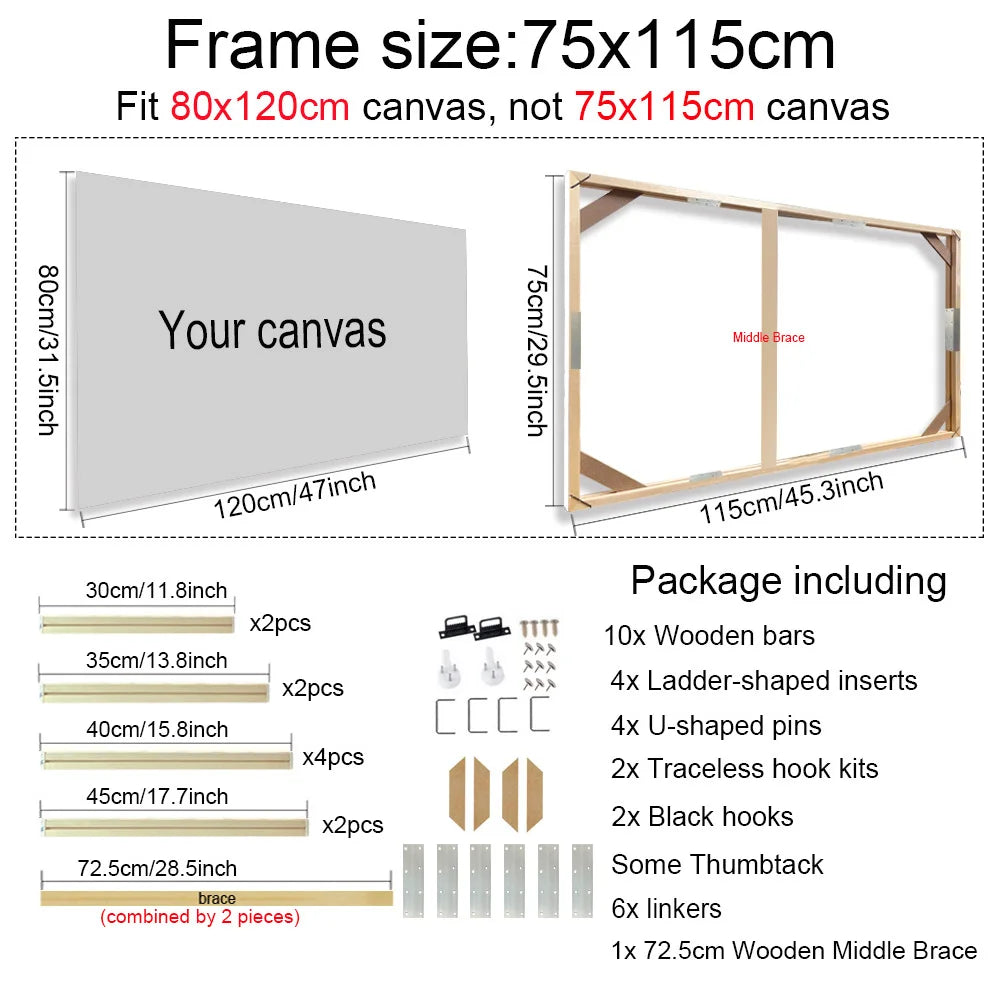 Wood Canvas Stretcher Frame Kit