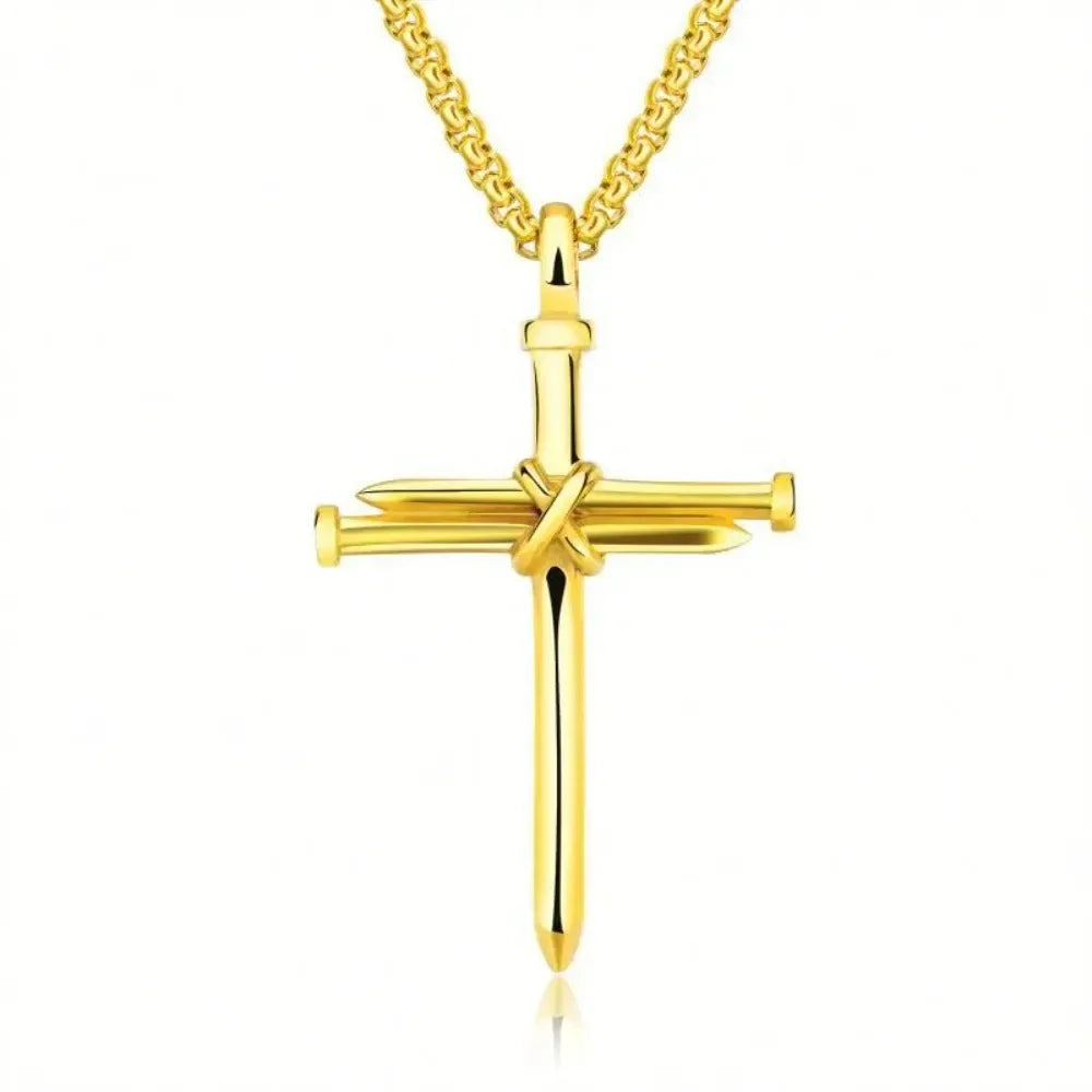 Three Nails Cross Necklace
