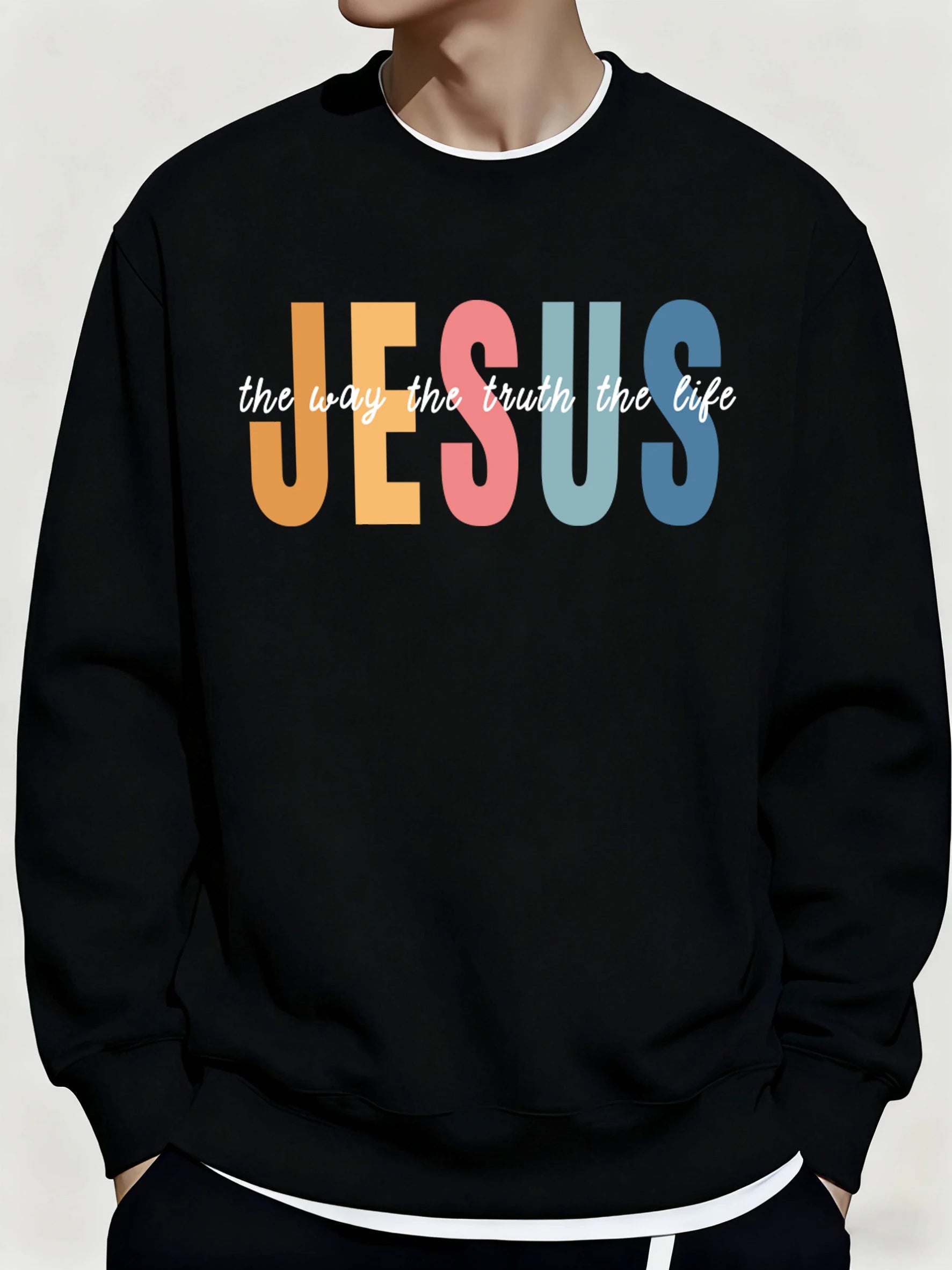 Jesus Color Letter Pullover Collection