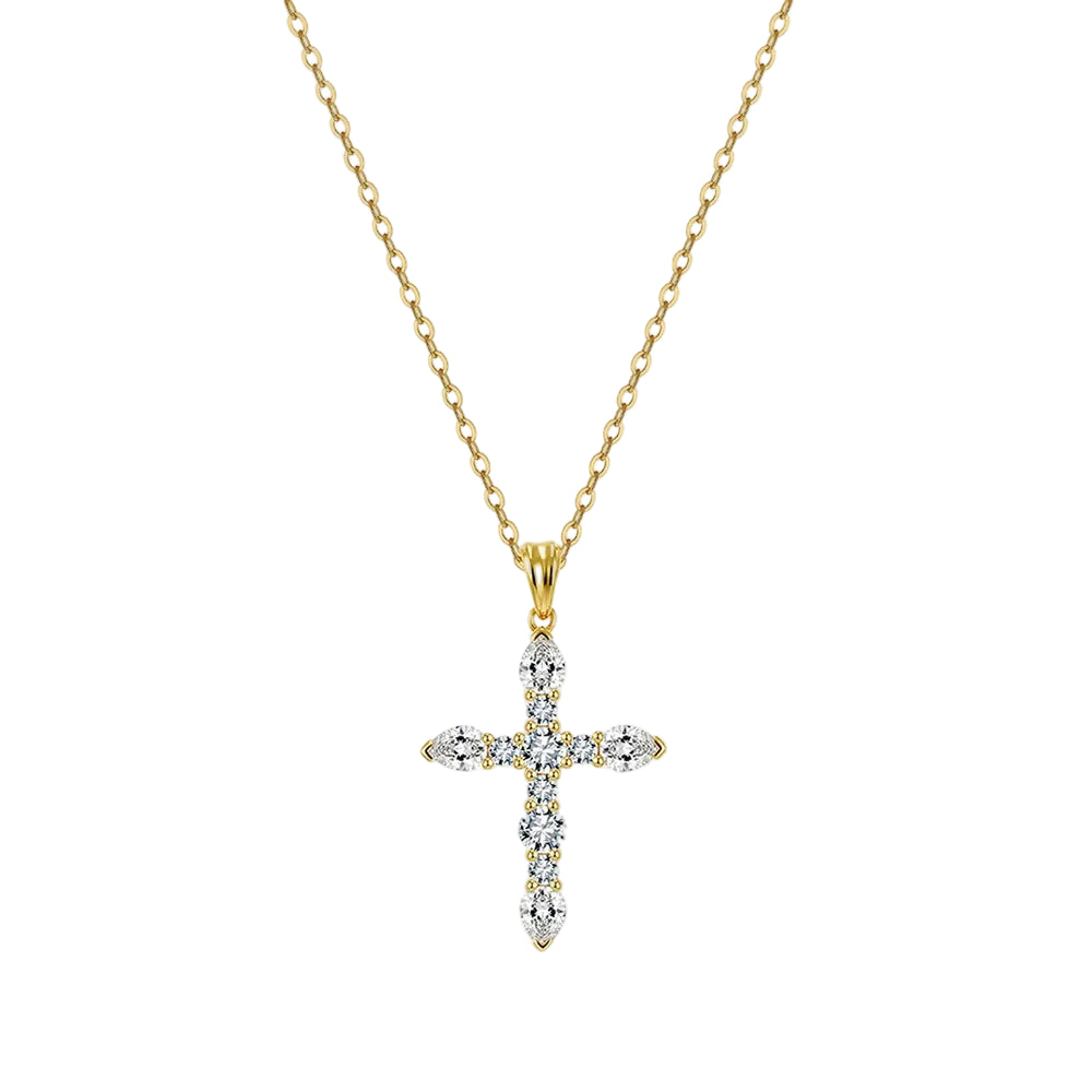 Diamond Cross Pendant Necklace