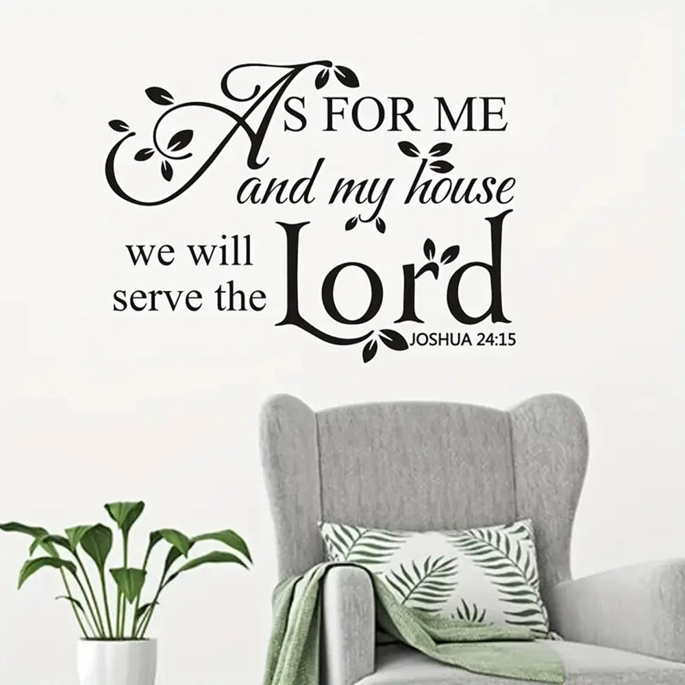 As For Me And My House Wall Sticker