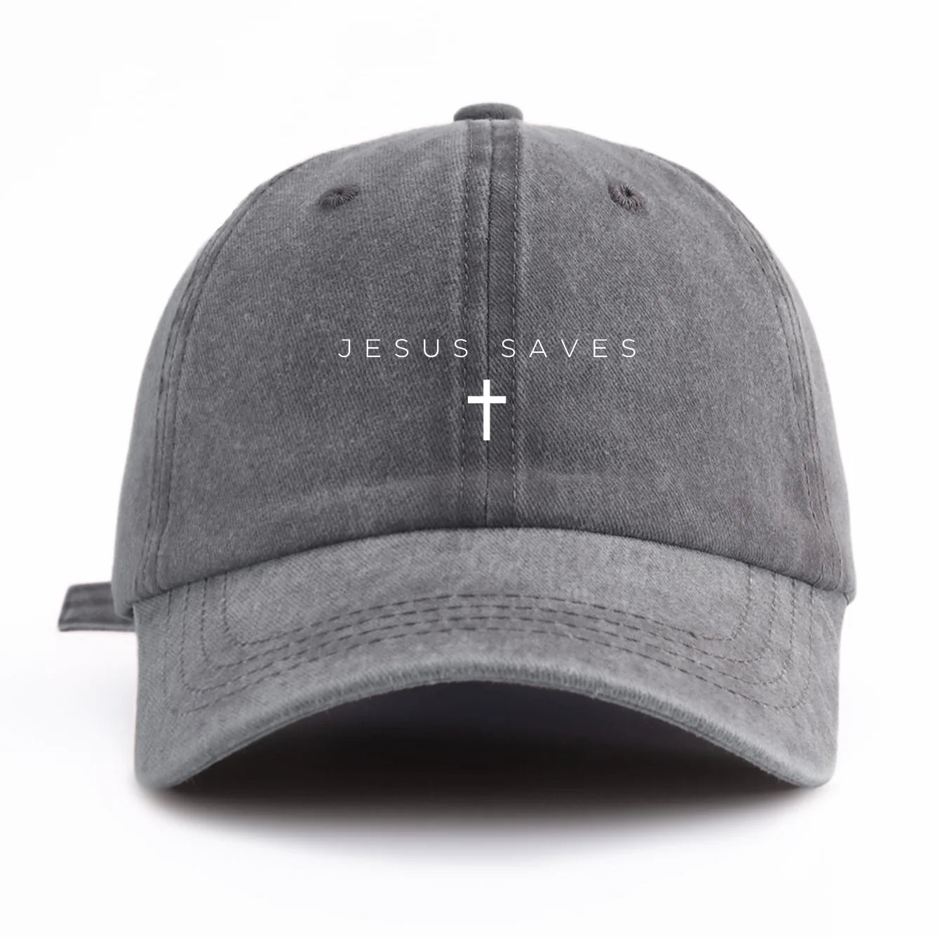 Jesus Saves Minimalist Washed Cap