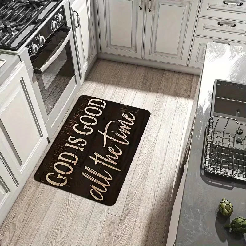 God Is Good All the Time Floor Mat