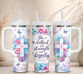 Floral Cross Scripture Tumbler Collection
