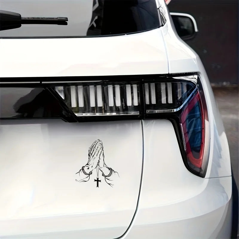 Praying Hands Christian Car Sticker