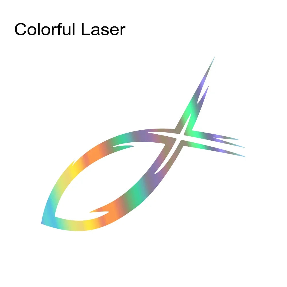 Tribal Ichthys Symbol Car Sticker