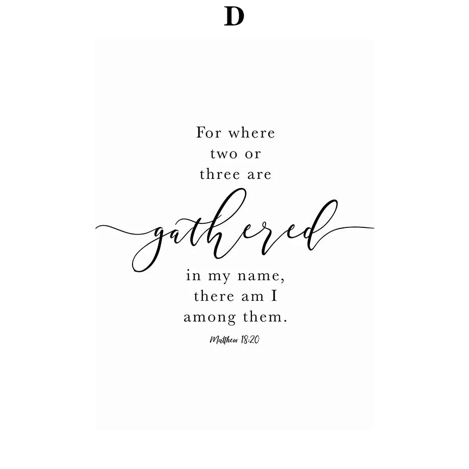 Inspirational Scripture Canvas Posters Collection