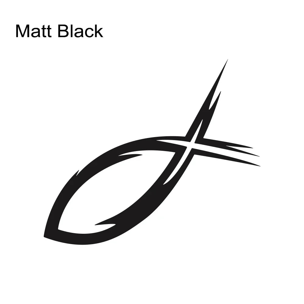 Tribal Ichthys Symbol Car Sticker
