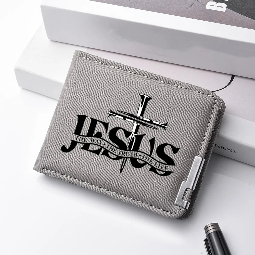 JESUS Leather Billfold Wallet