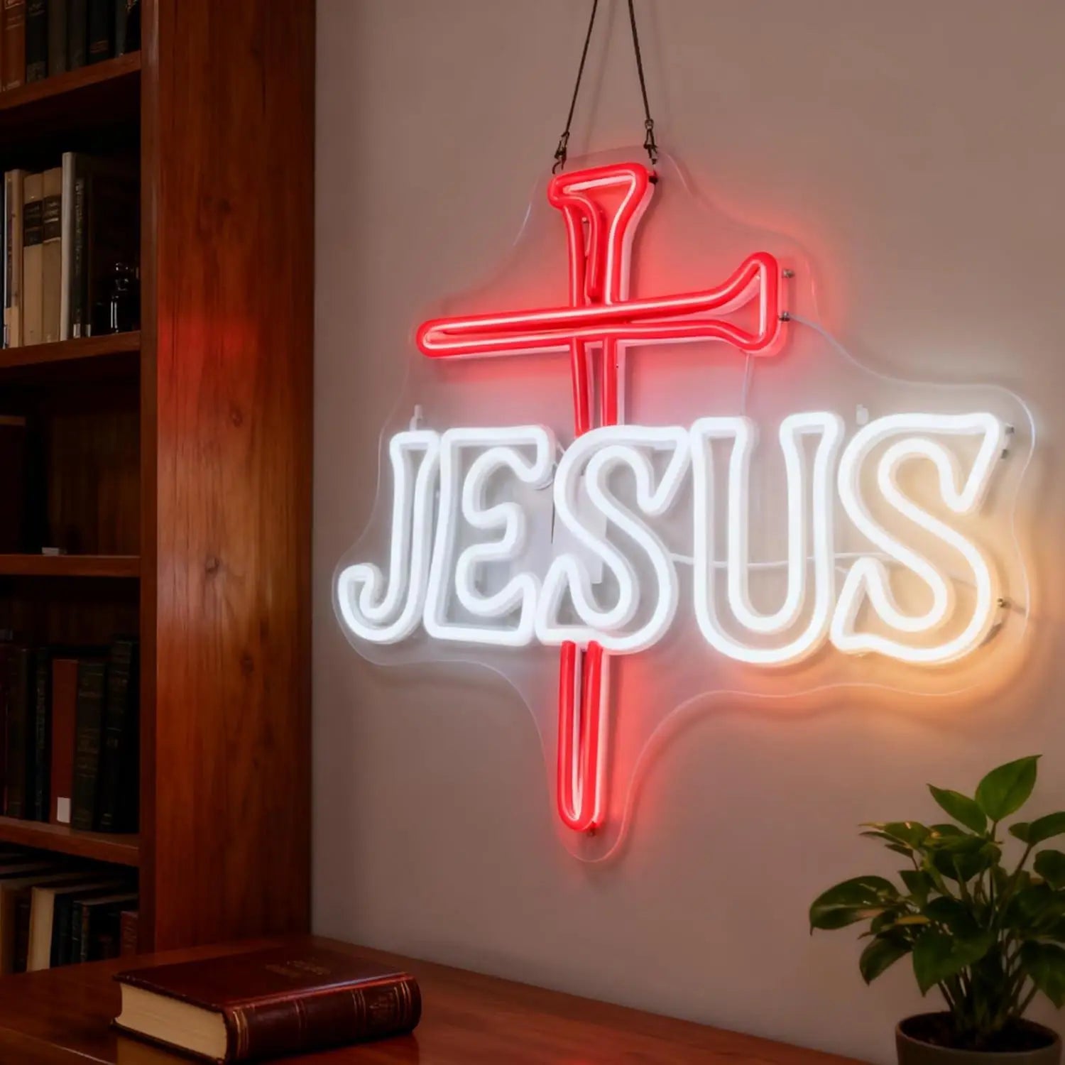 Jesus Nail Cross Neon Light Sign