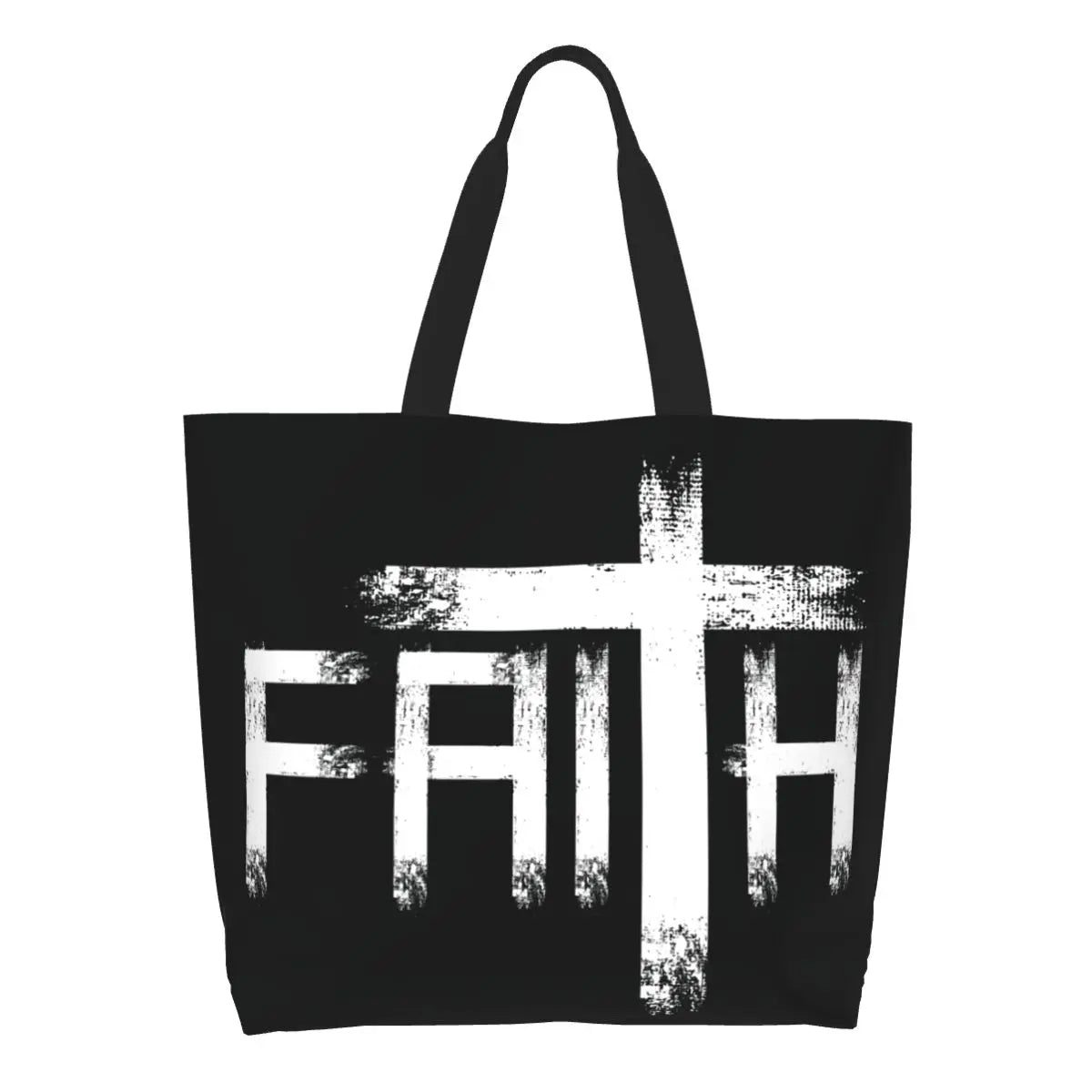 Faith Cross Canvas Tote Bag