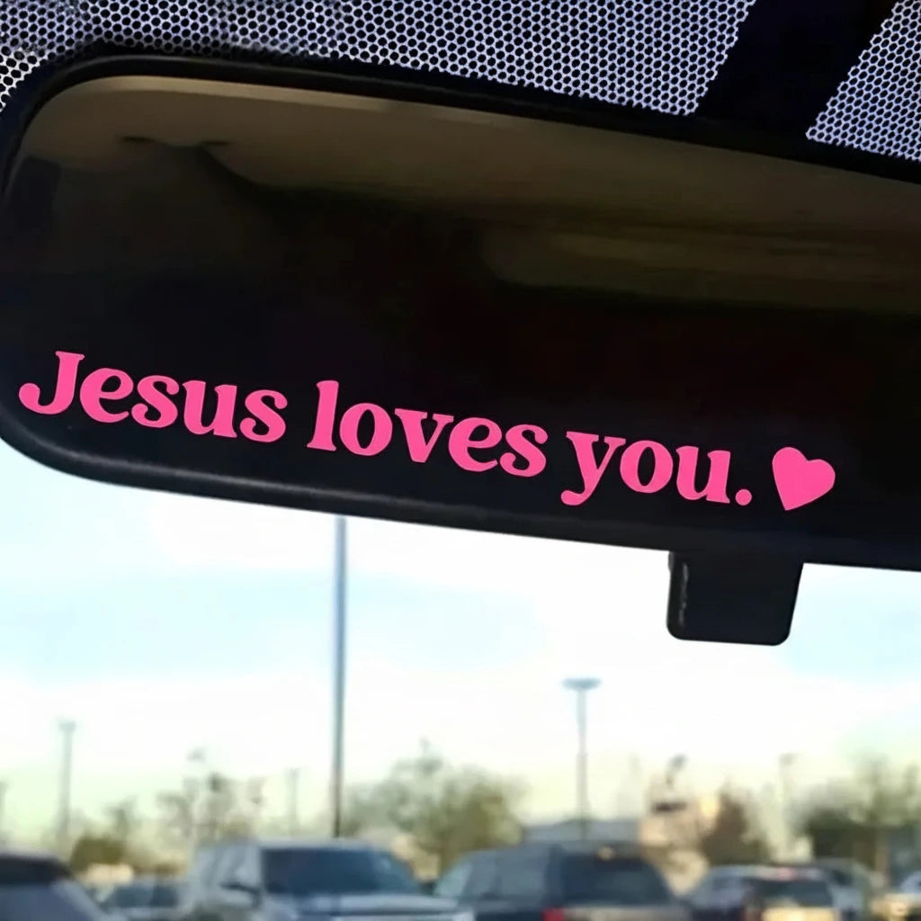 Jesus Loves You Car Sticker