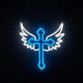 Angel Wings and Cross LED Neon Sign