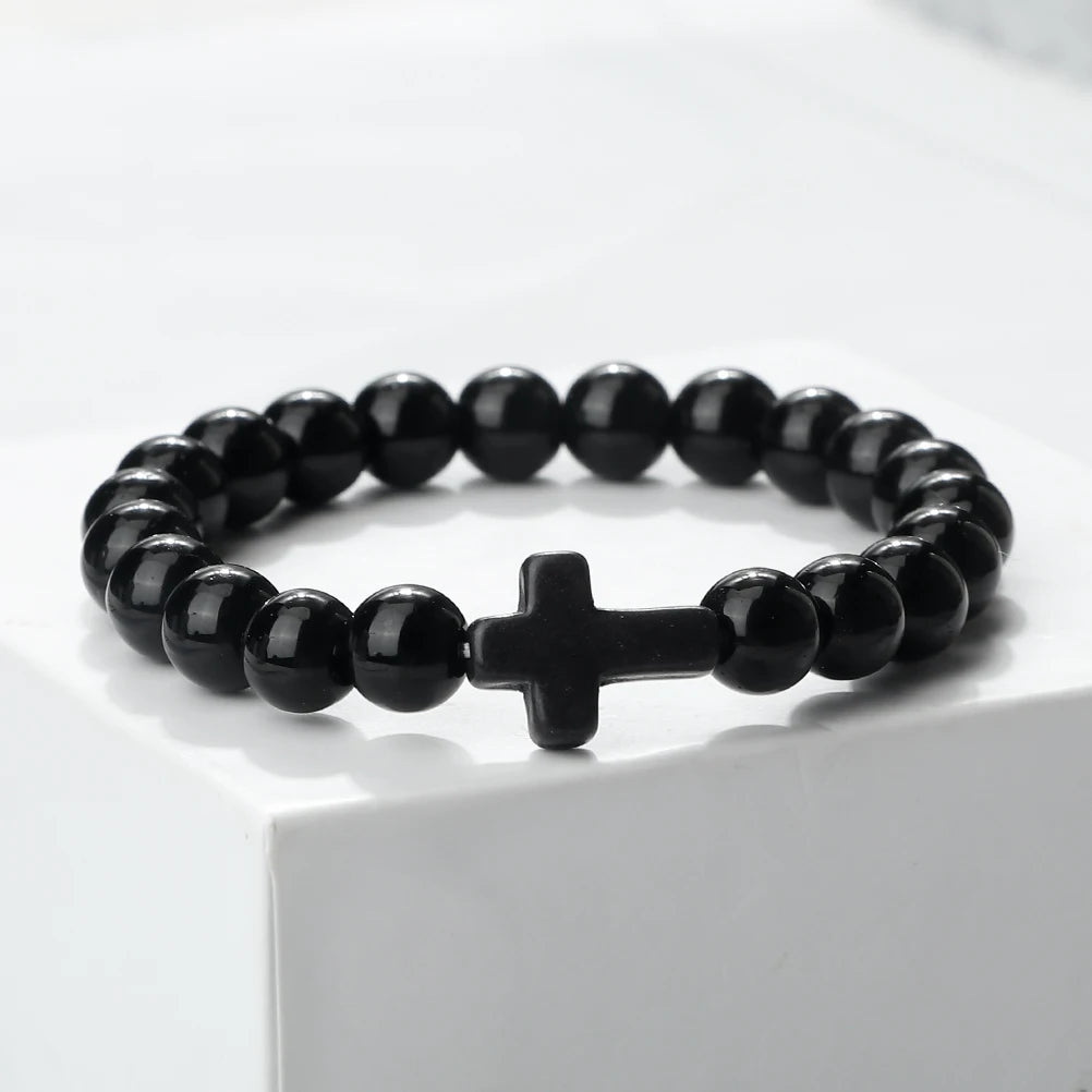 Natural Stone Onyx Beaded Bracelet Collection