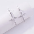 Infinite Cross Crystal Drop Earrings