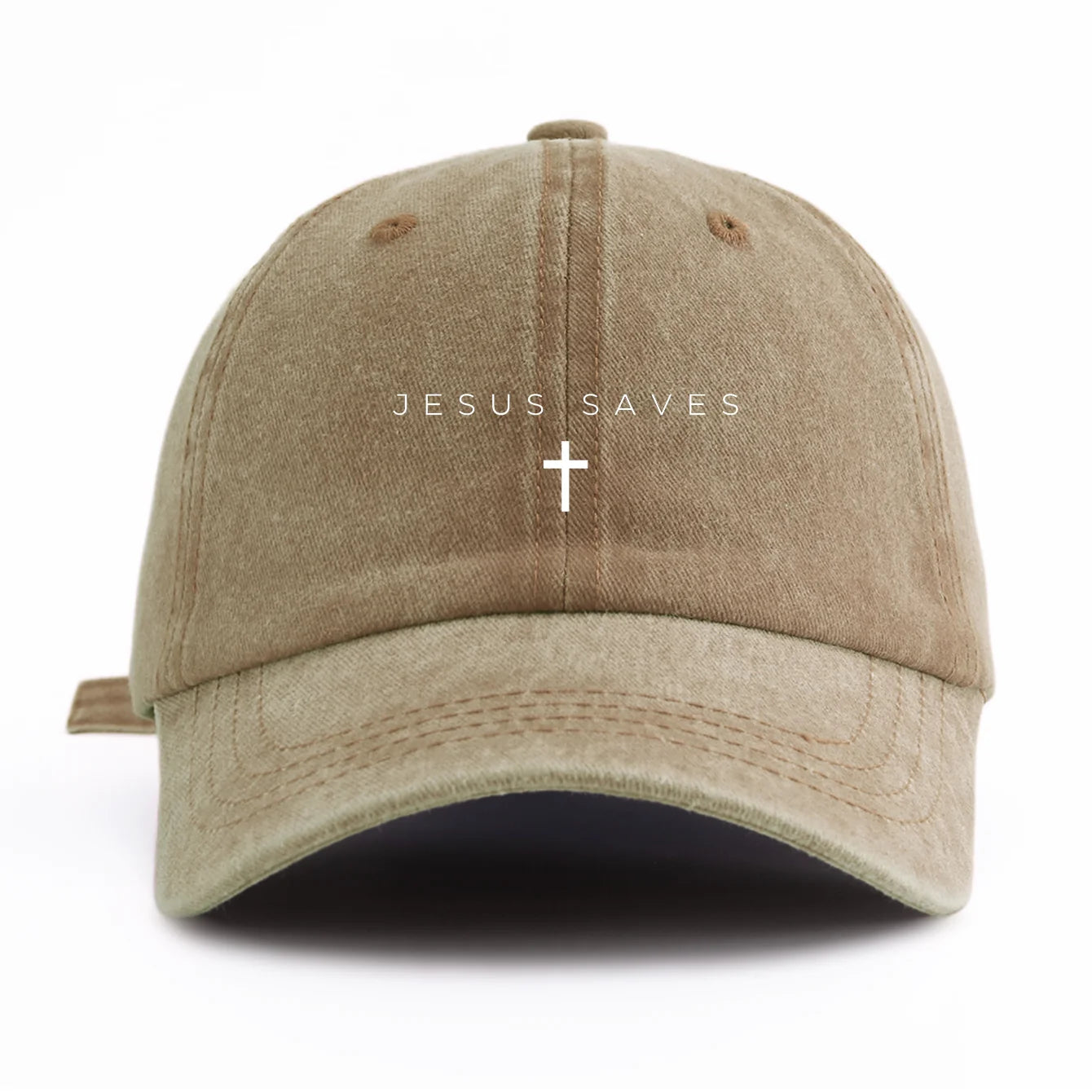 Jesus Saves Minimalist Washed Cap