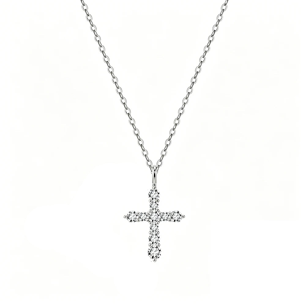 Diamond Cross Pendant Necklace