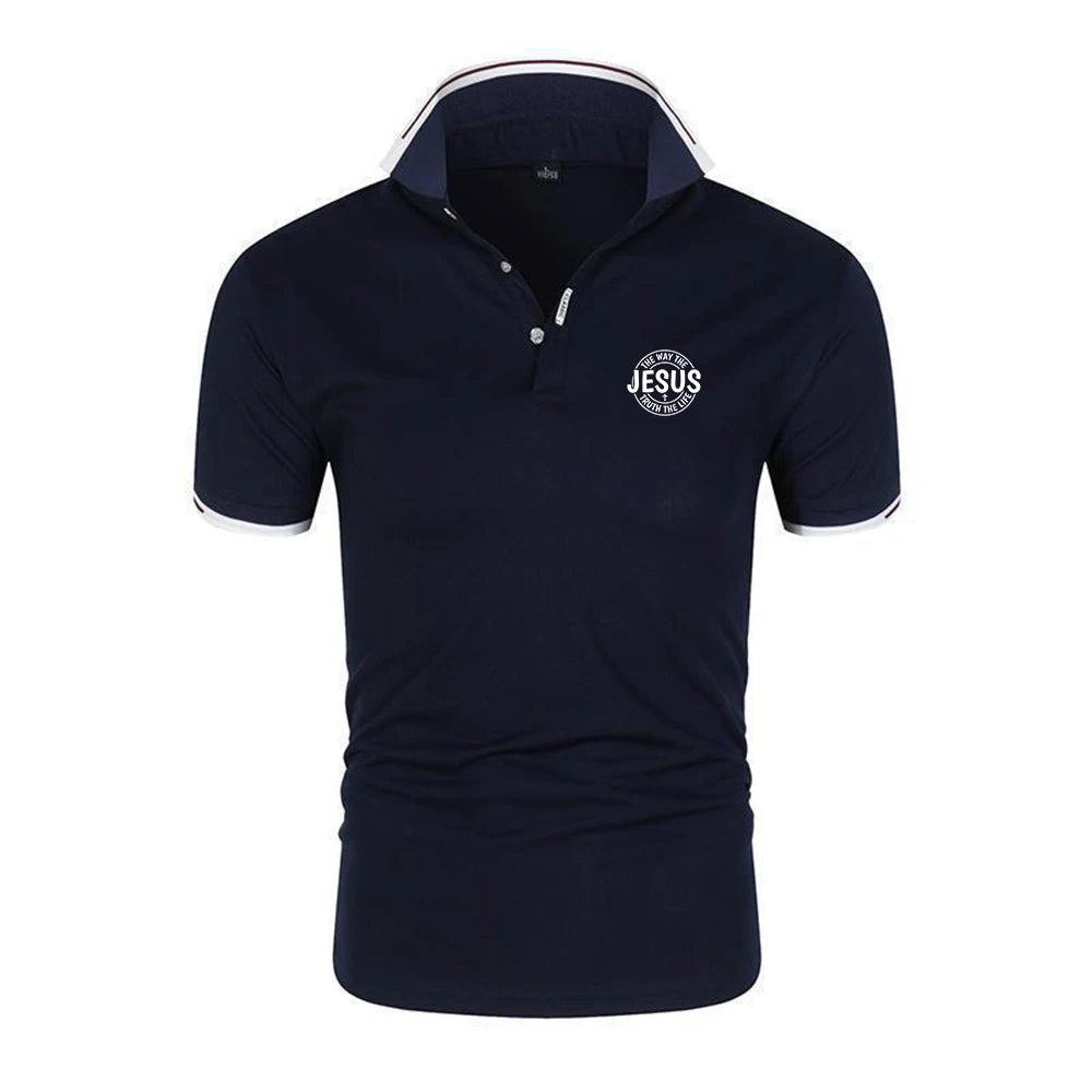 Jesus — The Way, The Truth, The Life Stripe Polo shirt