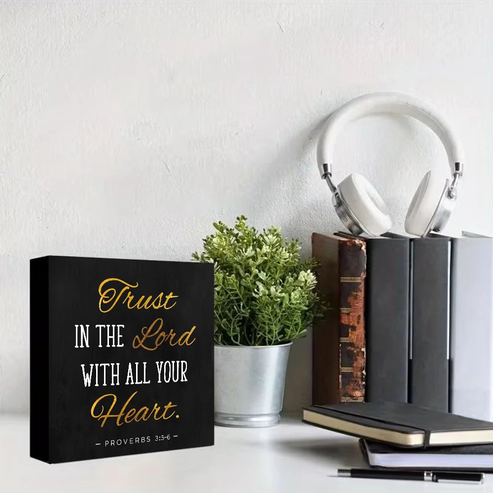 Trust in the Lord with All Your Heart Wooden Plaque