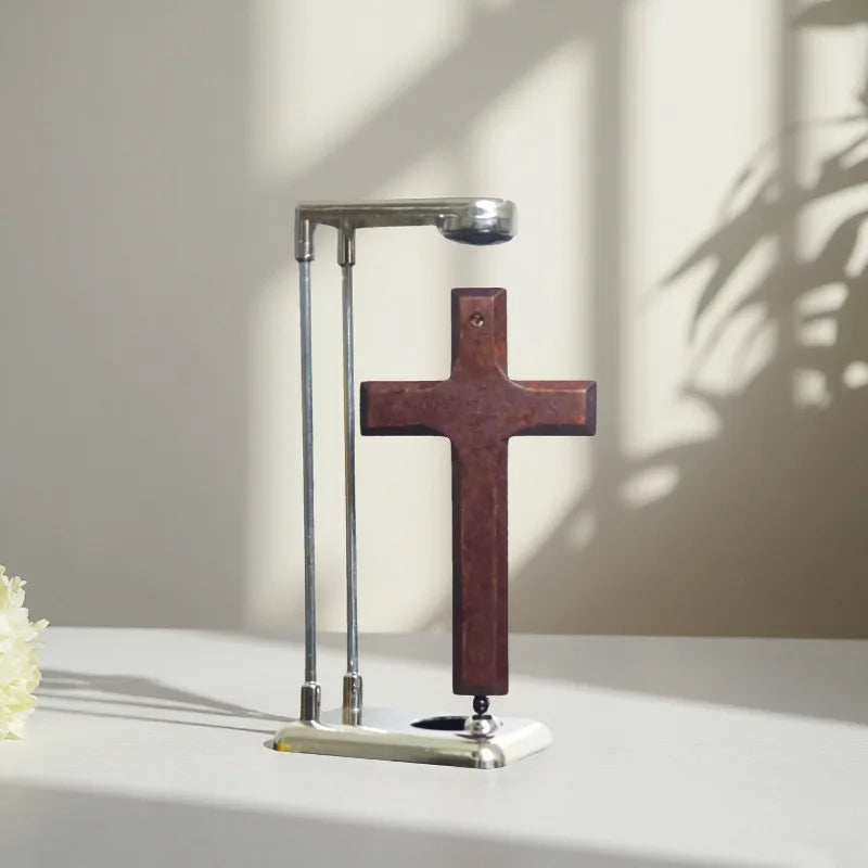 Magnetic Floating Cross Desk Ornament