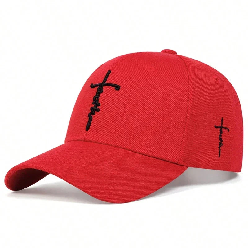 Faith Cross Script Baseball Cap