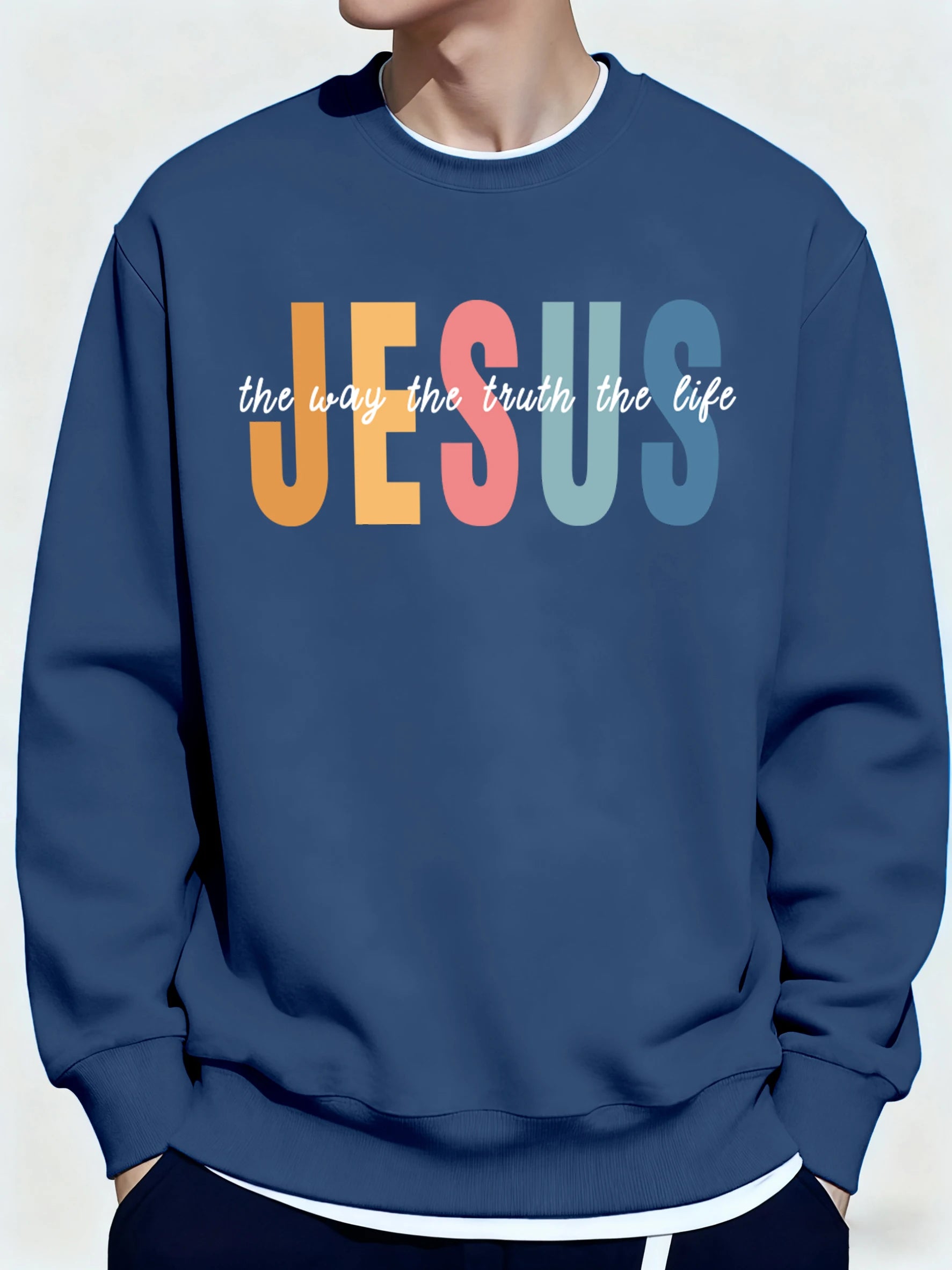 Jesus Color Letter Pullover Collection