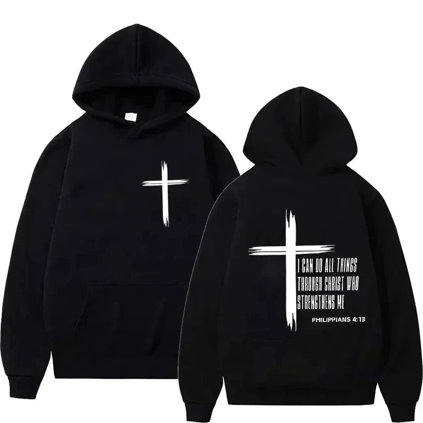 Philippians 4:13 Cross Hoodie