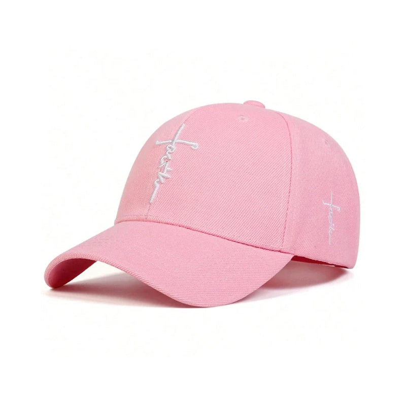 Faith Cross Script Baseball Cap