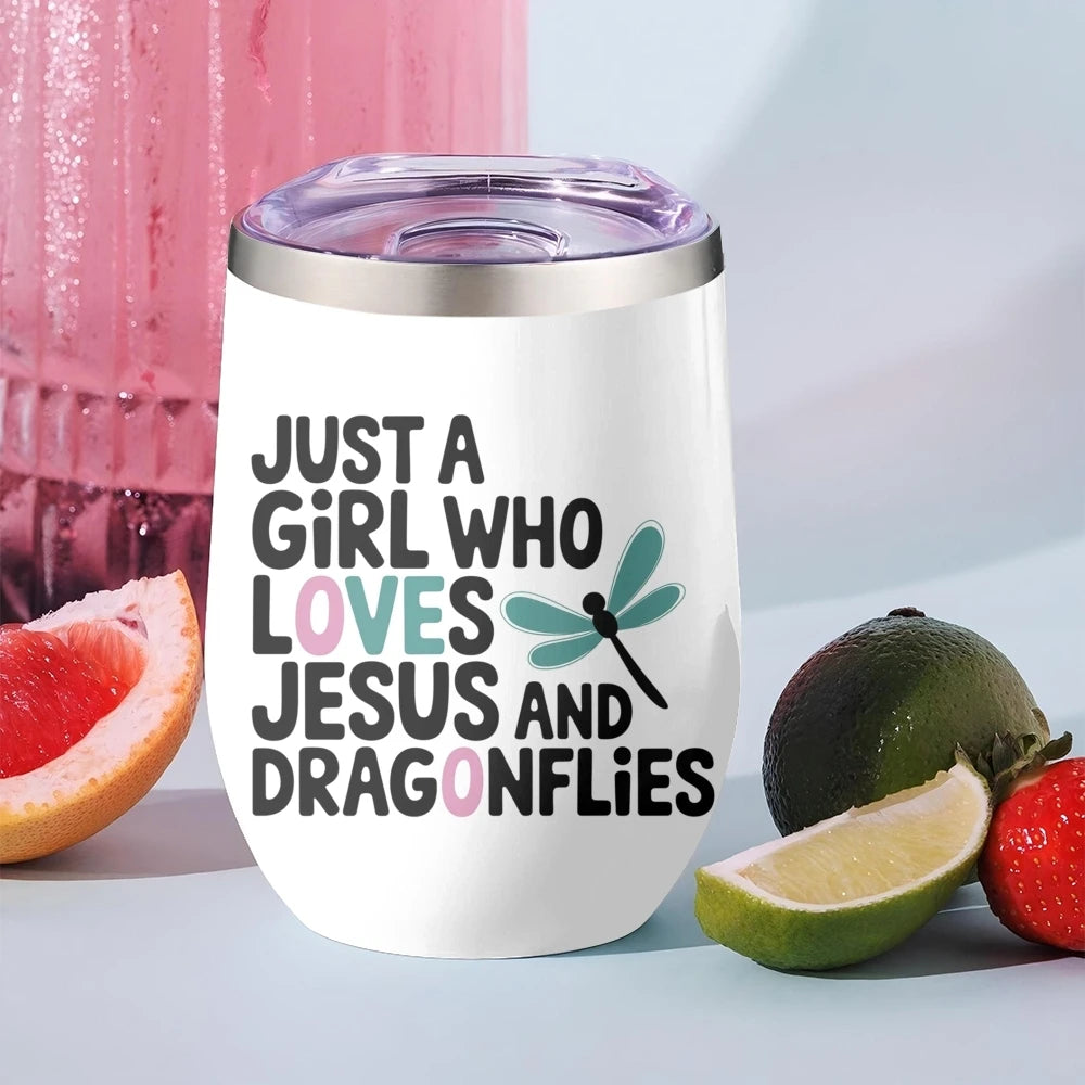 Just a Girl Who Loves Jesus Insulated Wine Tumbler