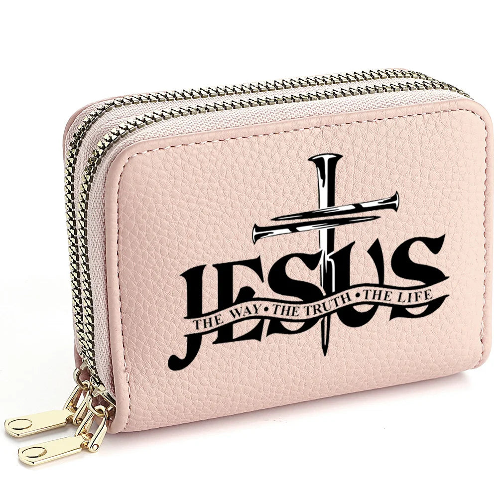 JESUS The Way The Truth The Life leather accordion wallet Collection