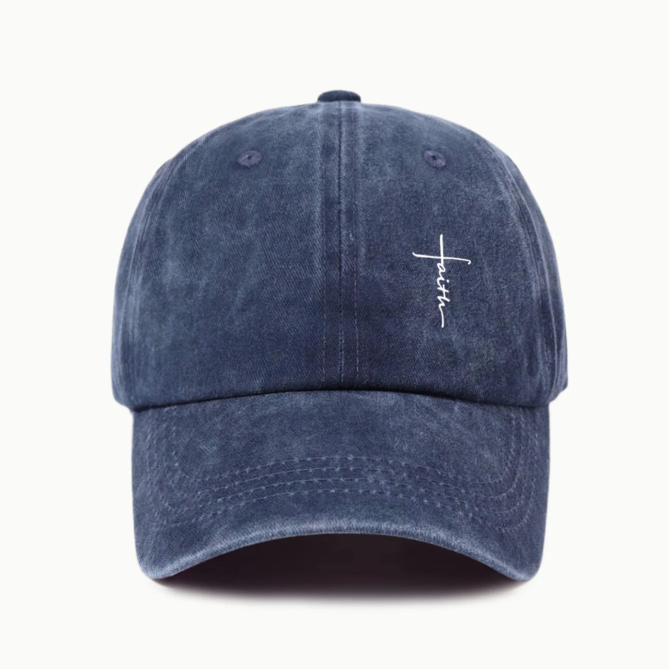 Faith Cross Suede Washed Dad Hat