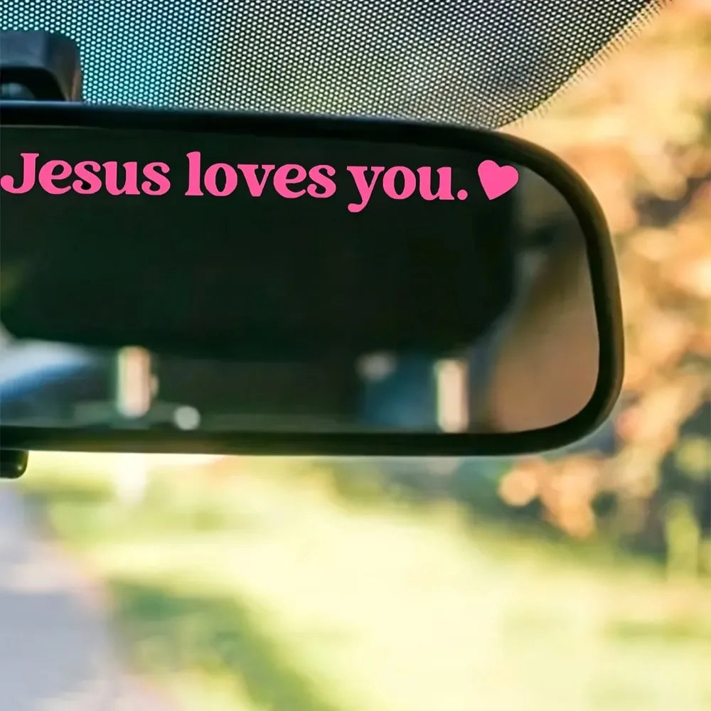 Jesus Loves You Car Sticker