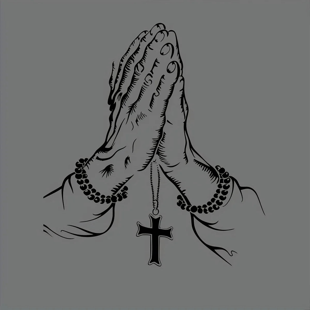 Praying Hands Christian Car Sticker