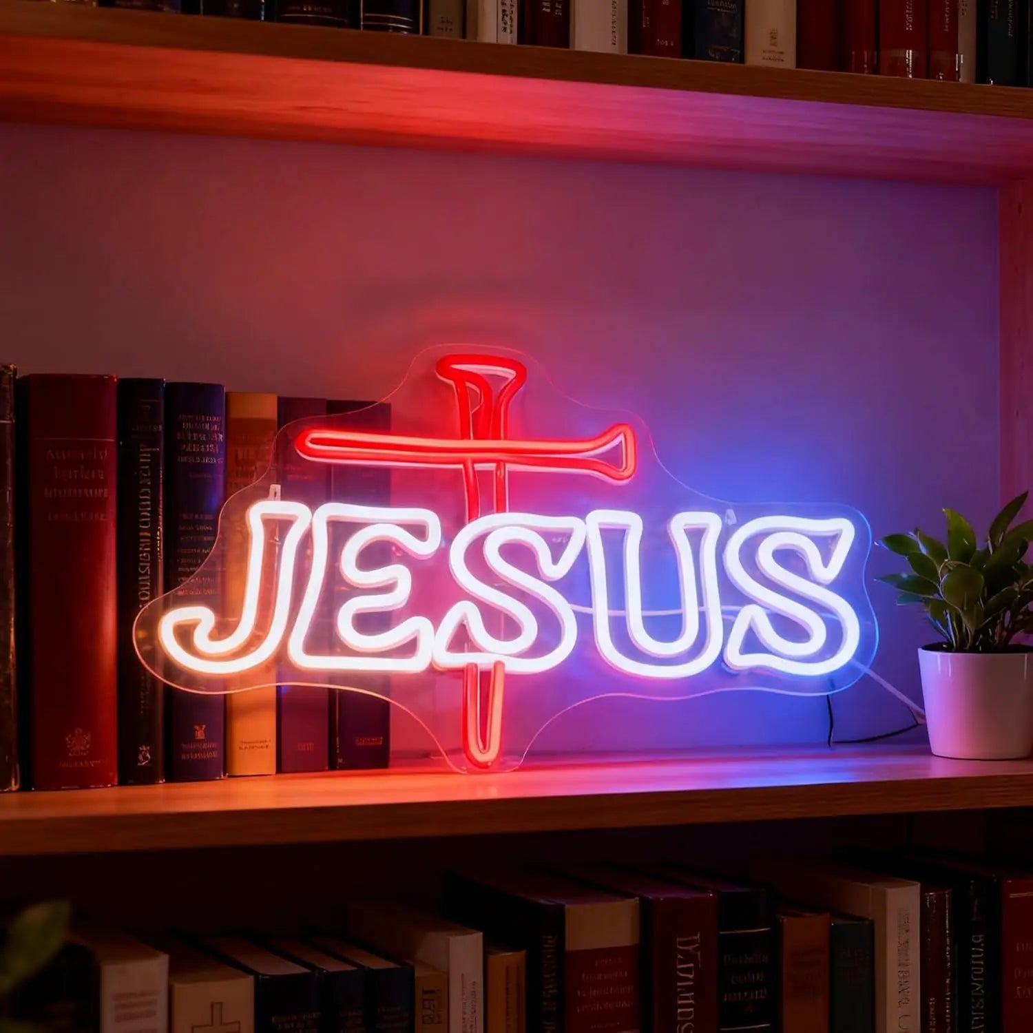 Jesus Nail Cross Neon Light Sign