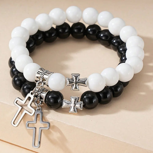 2Pc Crystal Beaded Bracelets