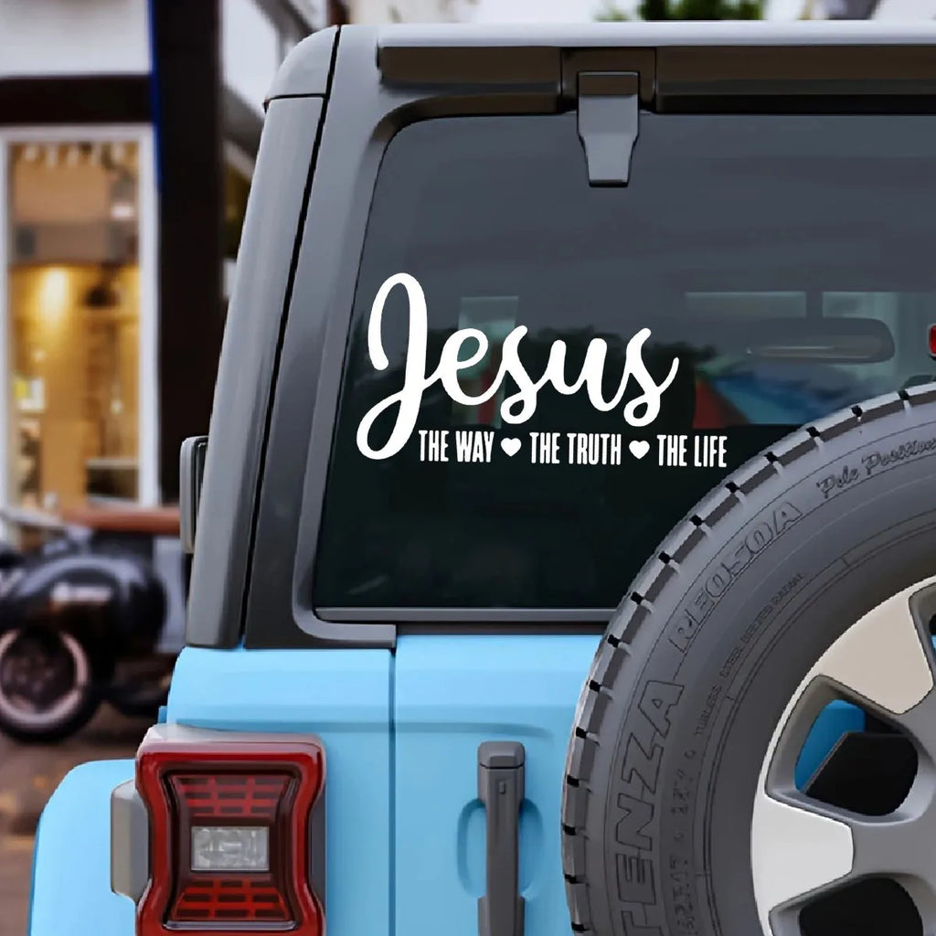 The Way, The Truth, The Life Heart Car Sticker