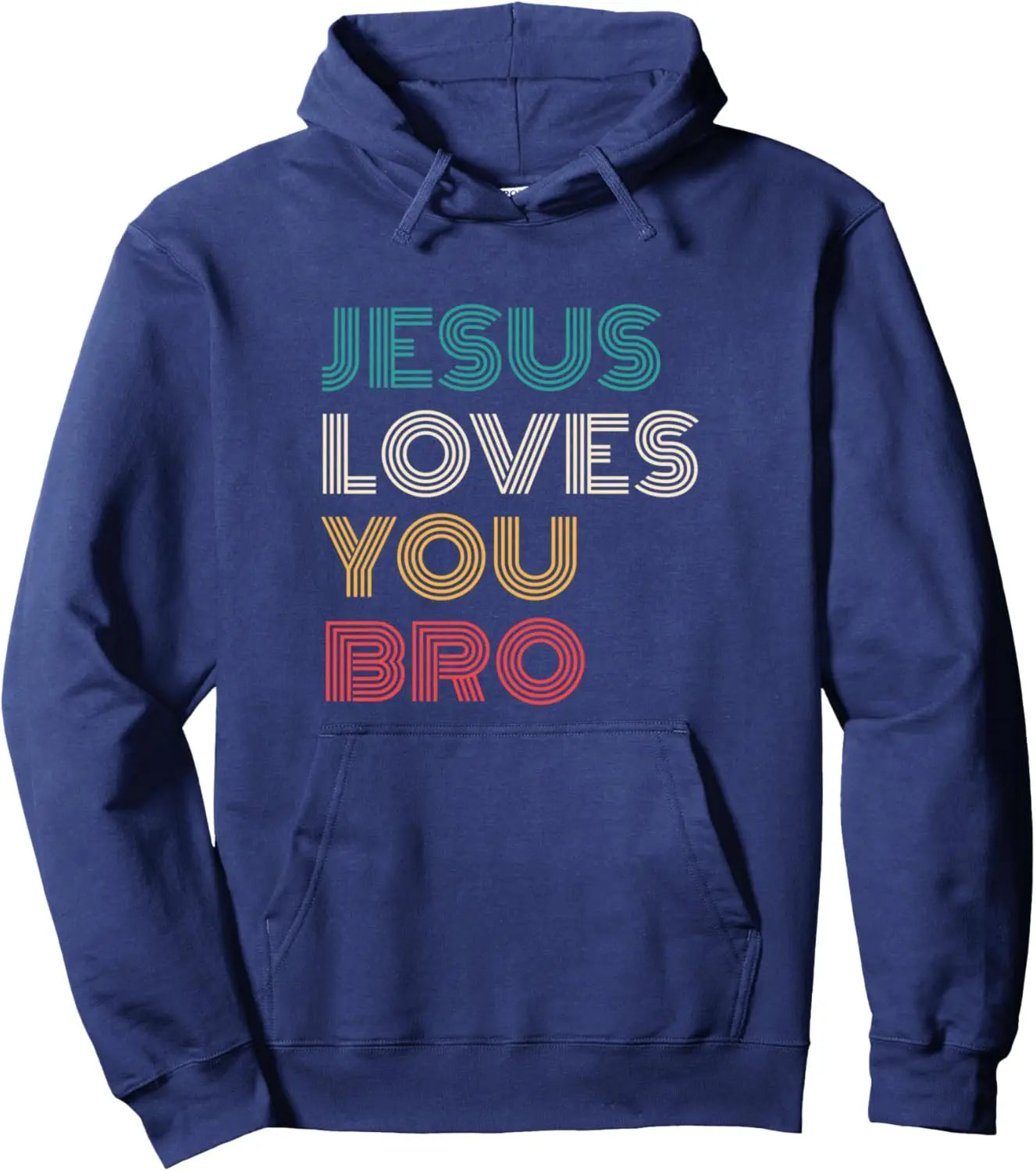 Multicolor JESUS LOVES YOU BRO Hoodie