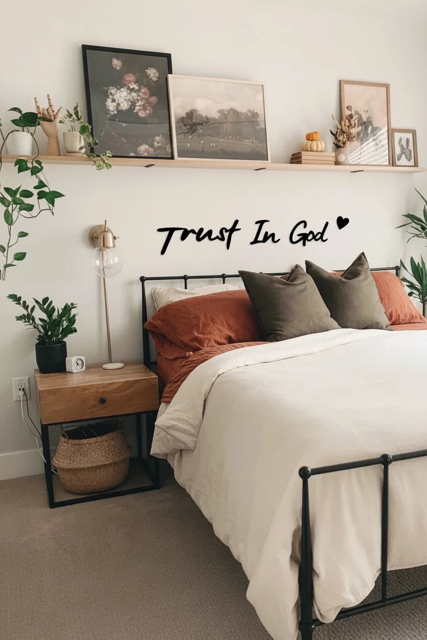 4-Piece Trust In God Metal Wall Decor