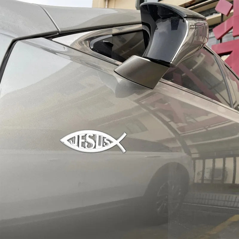 Chrome Ichthys Badge Emblem