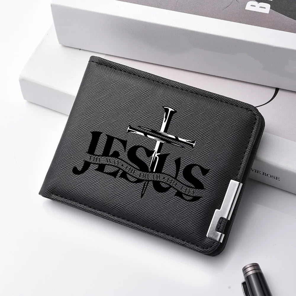 JESUS Leather Billfold Wallet