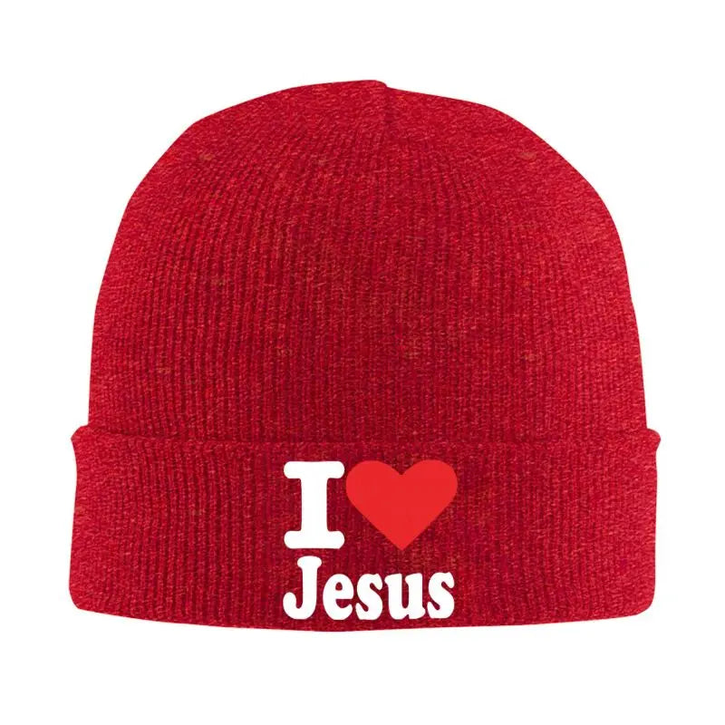 I Love Jesus Knit Beanie