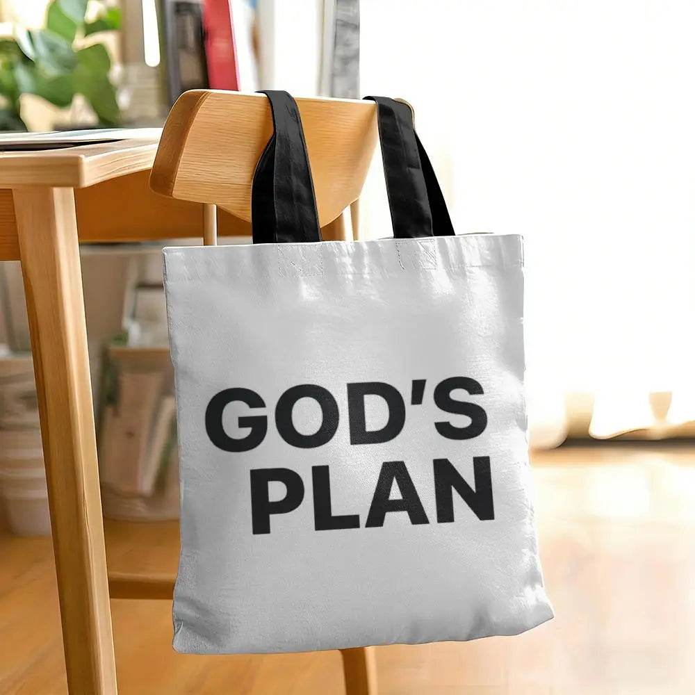 GOD'S PLAN Canvas Tote Bag Collection