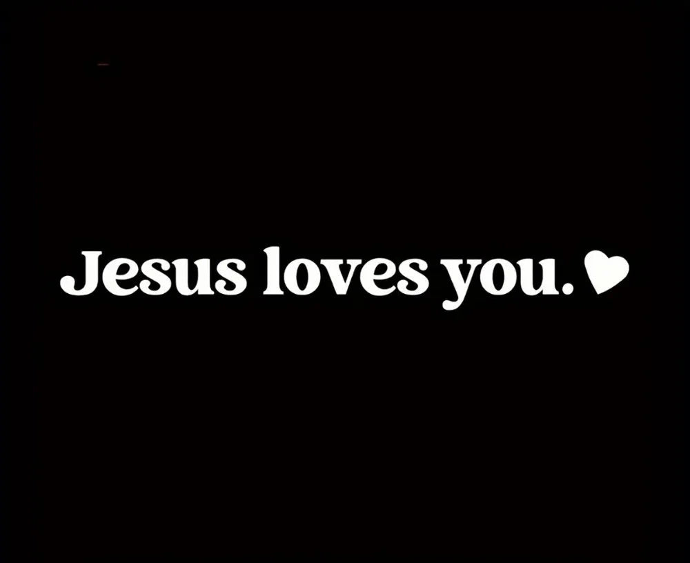 Jesus Loves You Car Sticker