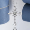 Luxury Moissanite Crucifix Cross Pendant Necklace