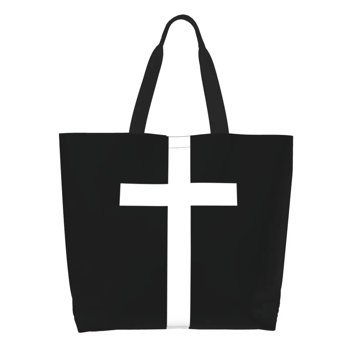 Bold Cross Canvas Tote Bag