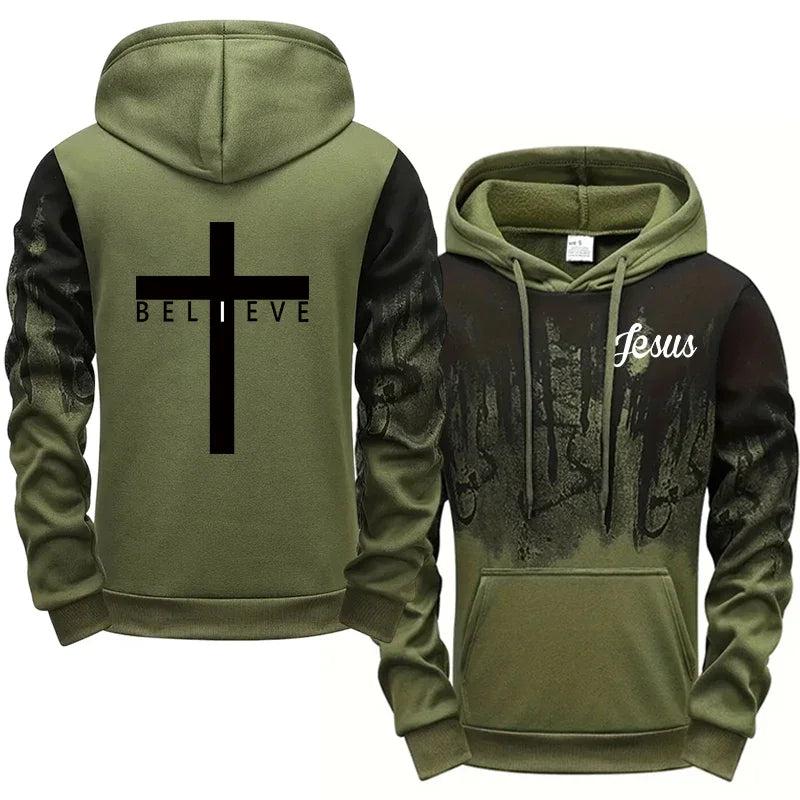 I BELIEVE Cross Hoodie