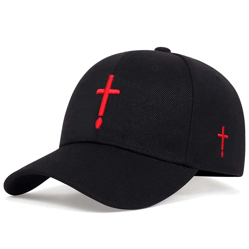 Cross & Teardrop Embroidered Cap