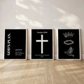 3-Piece Walk With God Canvas Posters